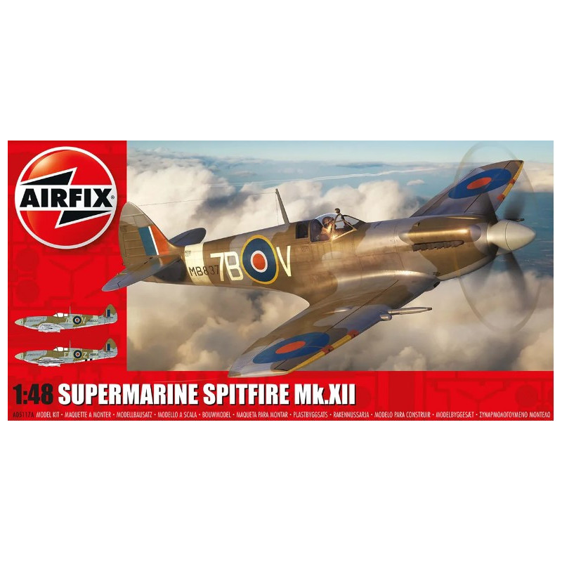 Avion de combat Supermarine Spitfire Mk.XII 1/48 Airfix A05117A-Maketis