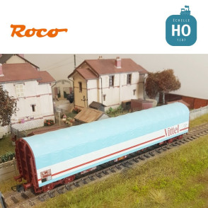 Wagon à bâche coulissante Rils Vittel Ep IV-V SNCF HO Roco 76453 - Maketis