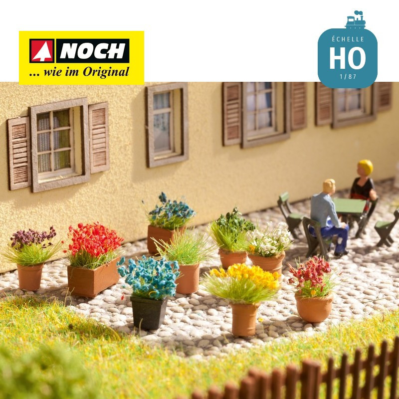 Fleurs en pots HO Noch 14031