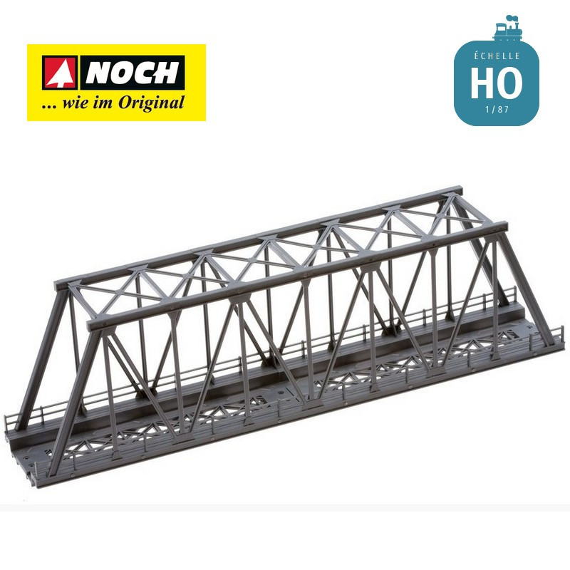  Pont droit en treillis haut 36 cm HO Noch 21320-Maketis