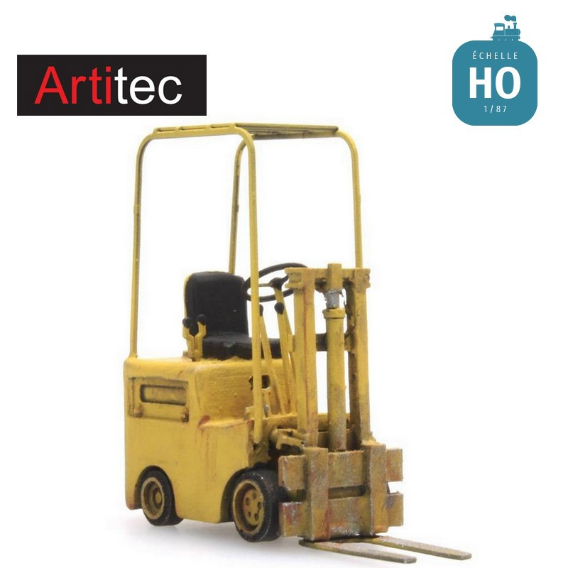 Chariot élévateur Fenwick avec arceau HO Artitec REE 387292 - Maketis