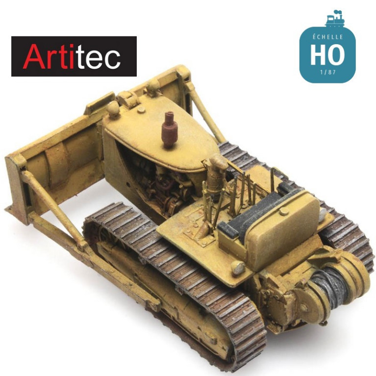 Bulldozer D7 jaune HO Artitec REE 387339 Bulldozer D7 jaune HO Artitec REE 387339