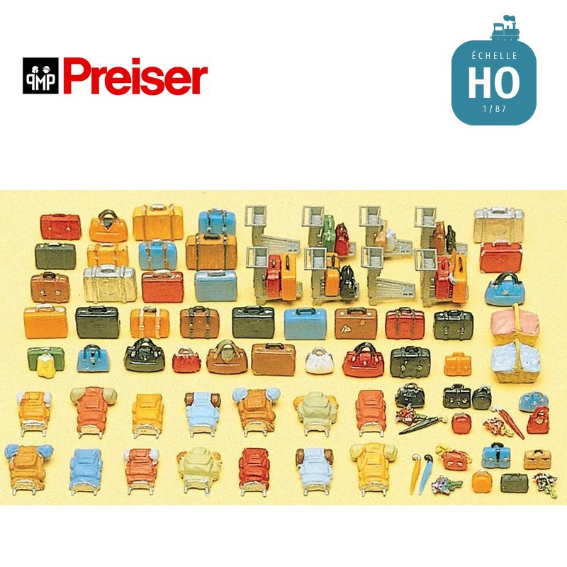 Bagages HO Preiser 17005 - Maketis