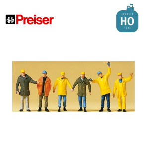 Ouvriers avec vêtement de protection HO Preiser 10423 - Maketis