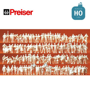 Travailleurs divers à peindre Preiser HO 16326 - Maketis
