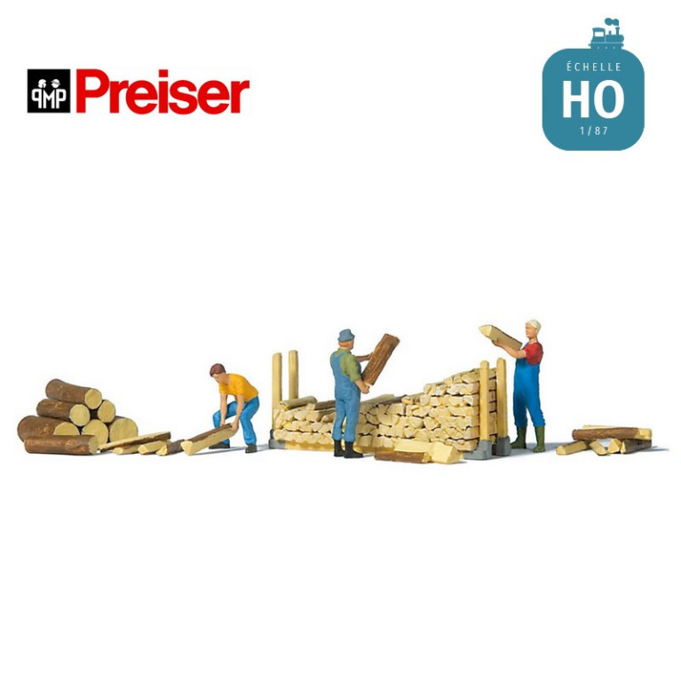 Tas de bois HO Preiser 10707 - Maketis Tas de bois HO Preiser 10707 - Maketis