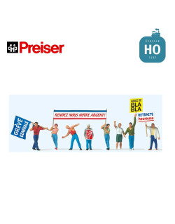Manifestants HO Preiser 10787 - Maketis