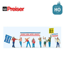 Manifestants HO Preiser 10787 - Maketis