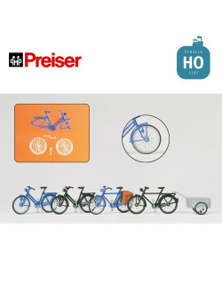 Vélos et remorques HO Preiser 17161 - Maketis