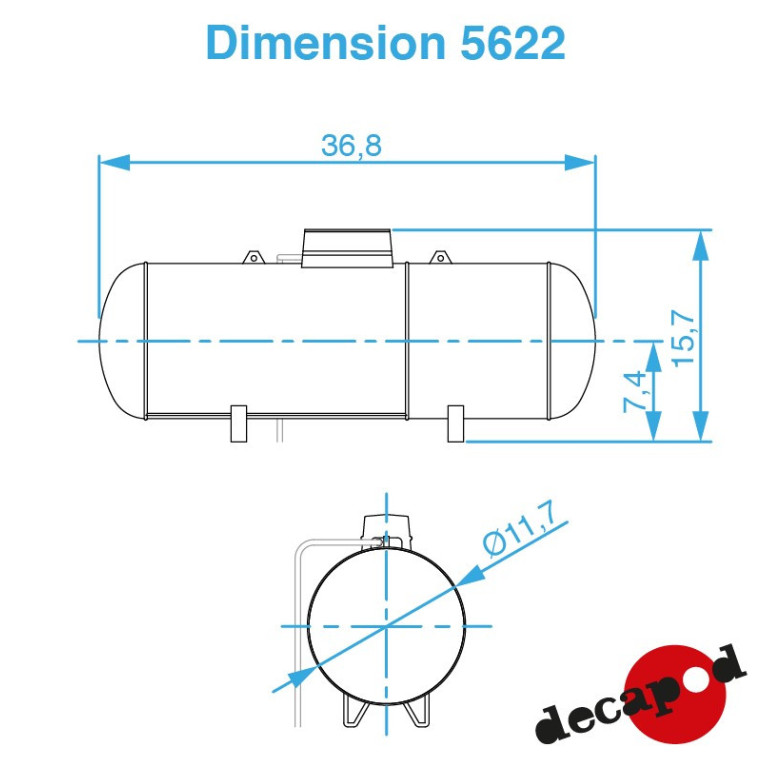 Citerne à gaz de 2.5m3 HO Decapod 5622-Maketis