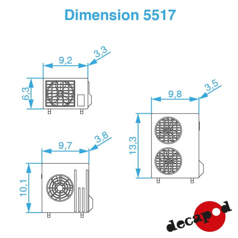 Groupe de climatisation extérieure (5 pcs) HO Decapod 5517-Maketis