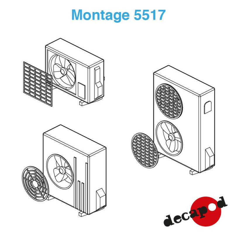Groupe de climatisation extérieure (5 pcs) HO Decapod 5517-Maketis