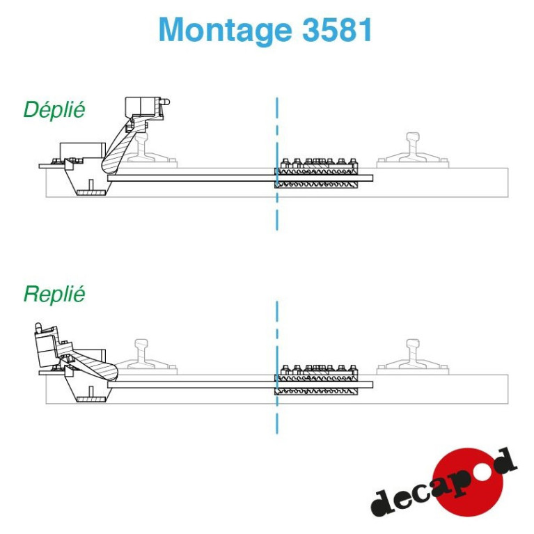 Taquets dérailleurs pour voie Peco HO Decapod 3581-Maketis