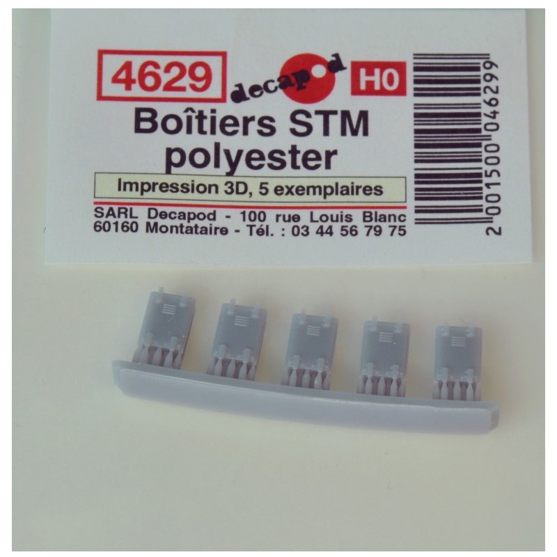 Boîtiers STM polyester (5 pcs) HO Decapod 4629-Maketis