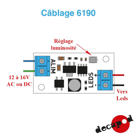 Clignoteur pour feux de PN Decapod 6190-Maketis