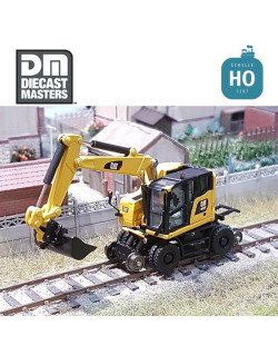 Pelle hydraulique rail/route CAT Caterpillar M323F HO Diecast 85656 - Maketis