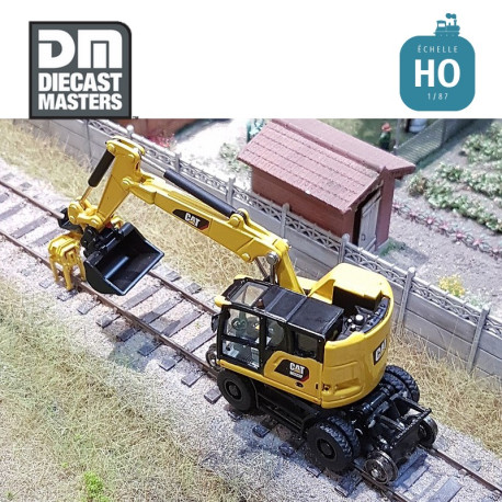 Pelle hydraulique rail/route CAT Caterpillar M323F HO Diecast 85612 - Maketis