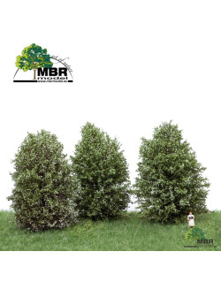 Grands buissons verts fleuris blanc MBR 50-4008 - Maketis