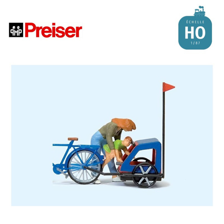 Famille va faire du vélo HO Preiser 10635 - Maketis Famille va faire du vélo HO Preiser 10635 - Maketis