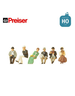 Passagers assis 1900 HO Preiser 12190 - Maketis