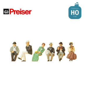 Passagers assis 1900 HO Preiser 12190 - Maketis