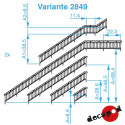 Railings model Batignolles for stairs H0 Decapod 2849 - Maketis