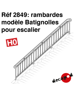 Rambardes modèle Batignolles pour escalier HO Decapod 2849