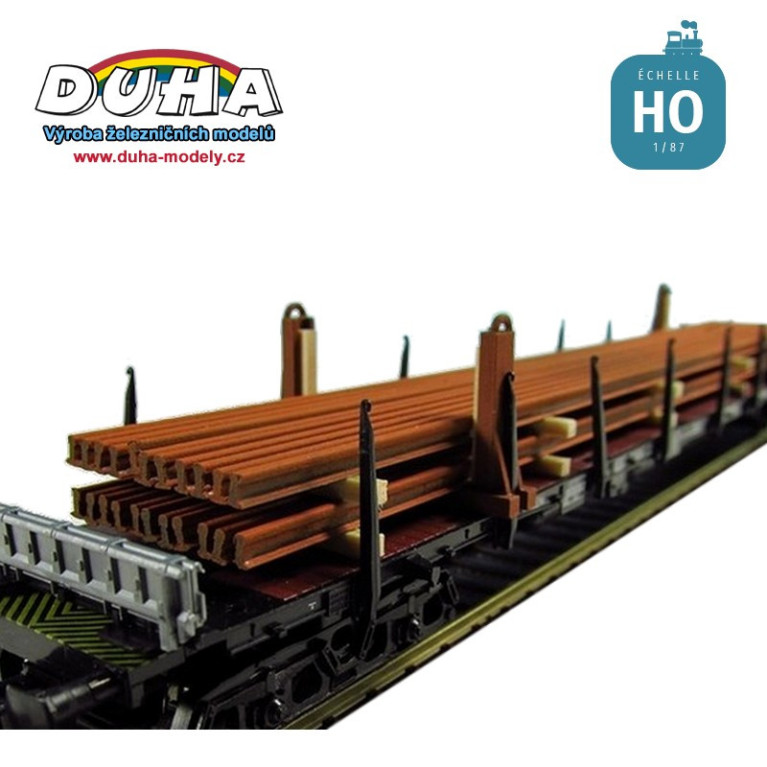 Bloc support neuf pour chargement rails, 2 pces + chaîne HO Duha 11564-D-Maketis