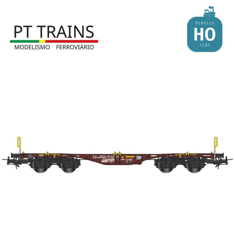 Wagon multimodal Sgmmnss 40' TOUAX n°024-0 Ep VI HO PT TRAINS PT100203 - Maketis