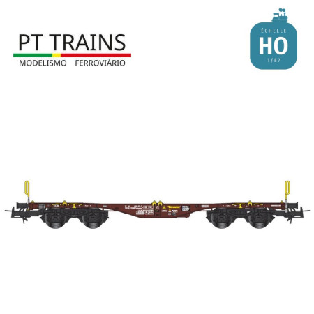 Wagon multimodal Sgmmnss 40' TOUAX n°025-7 Ep VI HO PT TRAINS PT100204 - Maketis Wagon multimodal Sgmmnss 40' TOUAX n°025-7 Ep VI HO PT TRAINS PT100204 - Maketis