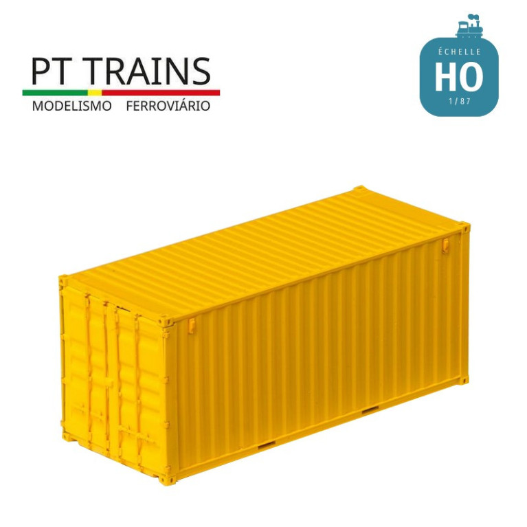 Container 20' DV Chantier/ Atelier Ral 1003 HO PT TRAINS PT820000Y - Maketis