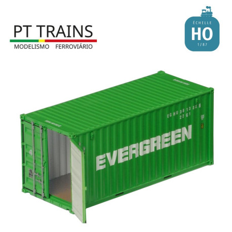 Container 20' DV EVERGREEN HO PT TRAINS PT820037 - Maketis