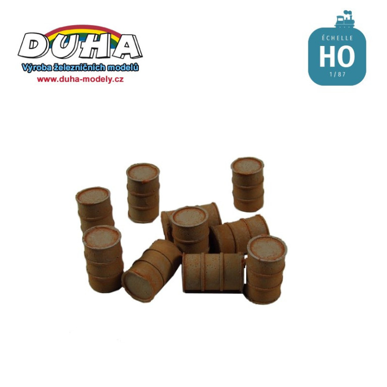 Fûts rouillés 10 pièces HO Duha 11578-Maketis Fûts rouillés 10 pièces HO Duha 11578-Maketis