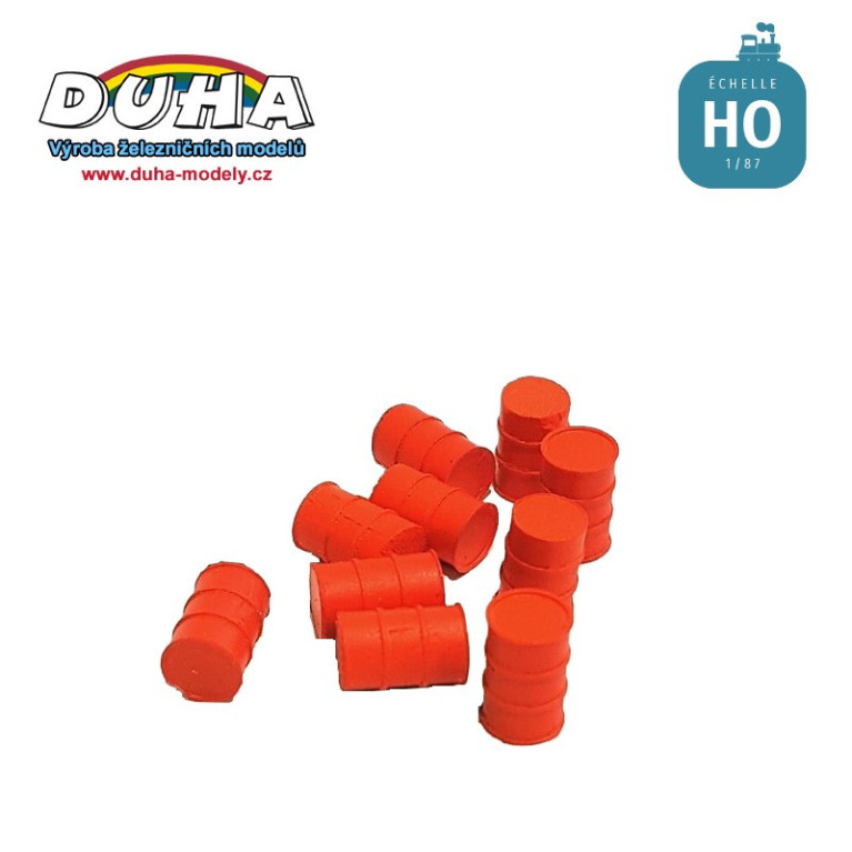 Fût métallique orange 10 pièces HO Duha 11578-D-Maketis Fût métallique orange 10 pièces HO Duha 11578-D-Maketis