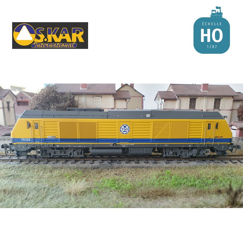Locomotive Diesel BB 75103 TSO "LGV SEA" jaune EP VI Digital son HO Os.kar OS7502DCCS - Maketis