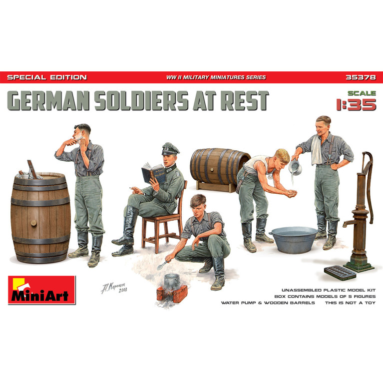 Soldats Allemand au repos Edition spéciale 1/35 MiniArt 35378-Maketis