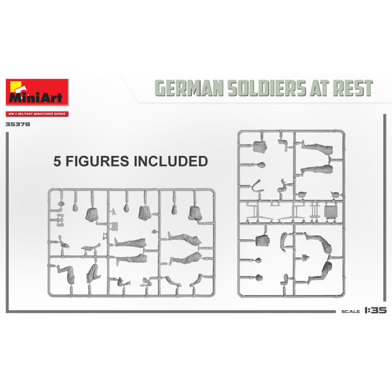 Soldats Allemand au repos Edition spéciale 1/35 MiniArt 35378-Maketis