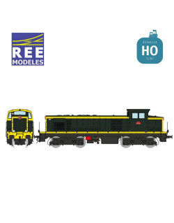 Locomotive Diesel BB 63792 vert/jaune 401 chassis noir région Ouest SNCF Ep III Digital son HO REE JM-008S - Maketis