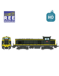 Locomotive Diesel BB 63579 vert/jaune 401 chassis gris SNCF Ep IV Analogique HO REE JM-009 - Maketis