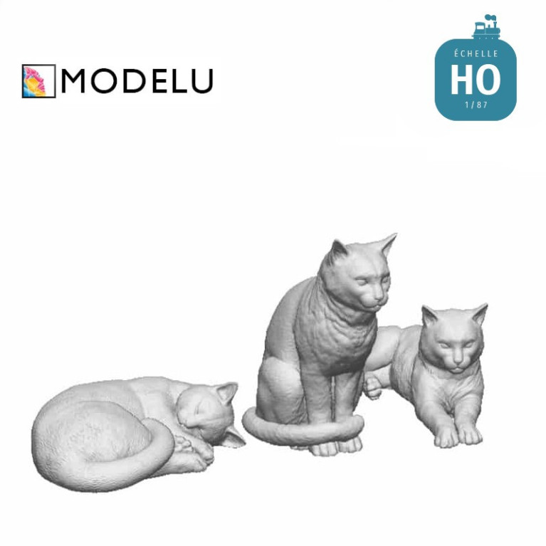 Chats 3 pcs HO Modelu 31050-087 - Maketis