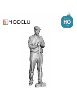 Homme avec un balai HO Modelu 0138-087 - Maketis