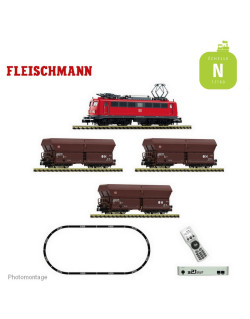 Coffret de départ Digital Z21 Locomotive électrique BR 140 avec wagons de marchandises DB AG Ep V-VI N Fleischmann 5170002 - Mak