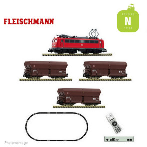 Coffret de départ Digital Z21 Locomotive électrique BR 140 avec wagons de marchandises DB AG Ep V-VI N Fleischmann 5170002 - Mak