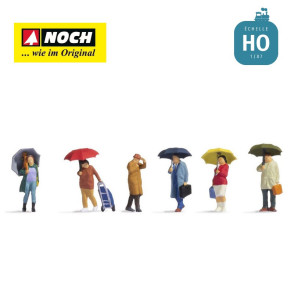 Personnes sous la pluie HO Noch 15523 - Maketis