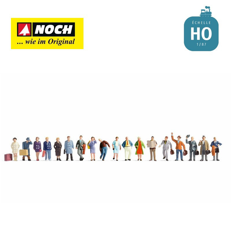 Set XL Voyageurs 18 figurines HO Noch 16106 - Maketis