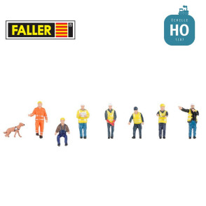 Ouvriers au port à conteneurs HO Faller 151645-Maketis