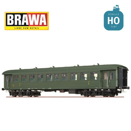 Voiture voyageur Train Express B9TI SNCF Ep III HO Brawa 46184 - Maketis