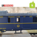 Coffret 3 voitures "Train bleu" 1 fourgon et 2 wagons-lits Lx CIWL Ep III N Arnold HN4401 - Maketis