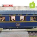 Coffret 3 voitures "Train bleu" 1 voiture restaurant 2 wagons-lits Lx CIWL Ep III N Arnold HN4402 - Maketis