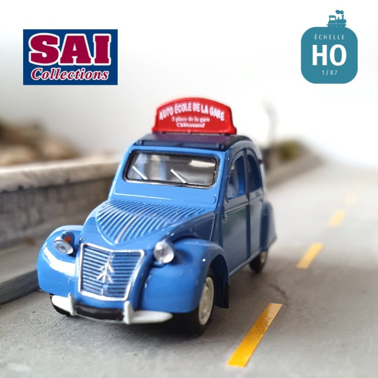 Citroën 2 CV AZLP 1958, bleu glacier, capote fermée, Auto Ecole de la Gare HO SAI 6021 - Maketis Citroën 2 CV AZLP 1958, bleu glacier, capote fermée, Auto Ecole de la Gare HO SAI 6021 - Maketis